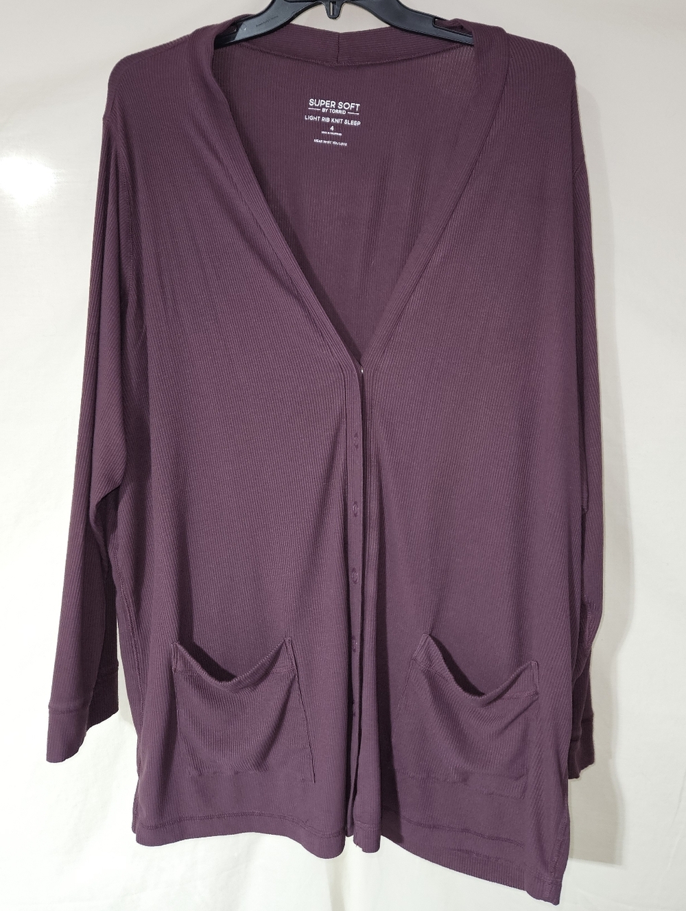 Torrid Plum Super Soft Button Cardigan